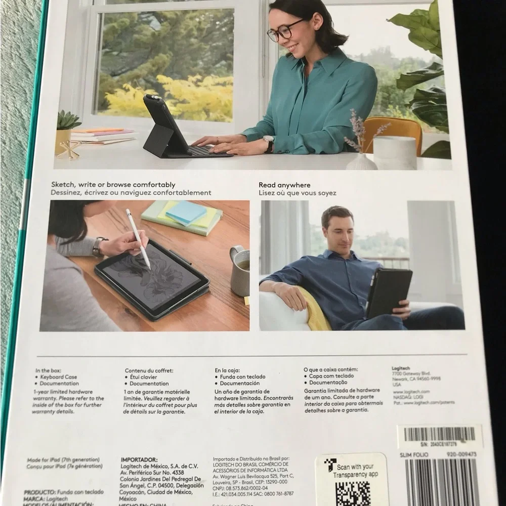 Logitech Gray Keyboard Case for iPad 7th Gen